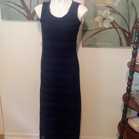 Zac & Rachel long navy lace maxi dress - Picture 1 of 5
